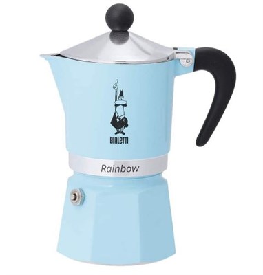 Гейзерная кофеварка Bialetti Rainbow 5042 голубая - фото 19032