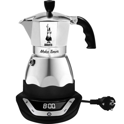 bialetti moka timer (3 порции, 120 мл) 6092 гейзерная кофеварка электрическая - фото 24801