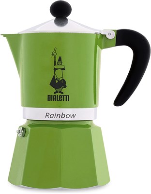 гейзерная кофеварка bialetti  rainbow, 4972 120мл зеленая - фото 24969