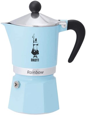 гейзерная кофеварка bialetti rainbow  5042 голубая - фото 25022