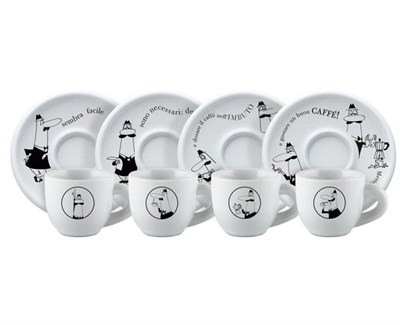 набор из 4-х кофейных пар moka carosello (80 мл), y0tz033 bialetti - фото 25400