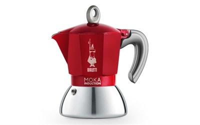 гейзерная кофеварка bialetti moka induction red на 2 порции 6942 - фото 25641