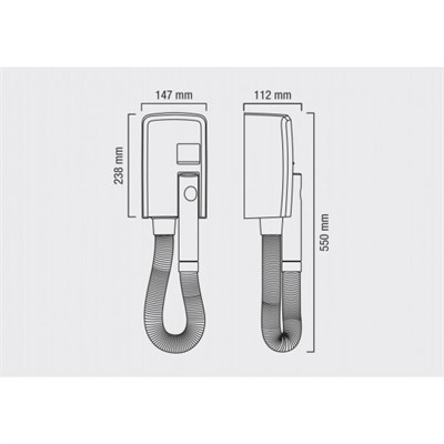 настенный фен valera hotello bldc (832.11/t) white 58321101 - фото 25746