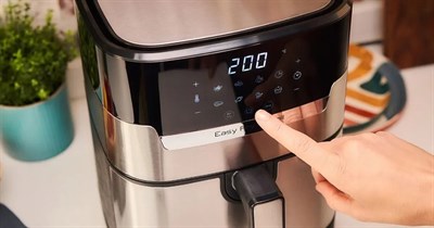 аэрогриль tefal ey505d fry & grill precision, черный - фото 26061