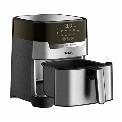 аэрогриль tefal ey505d fry & grill precision, черный - фото 26063