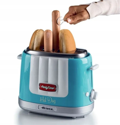 ariete 206/01 party time хотдог мейкер голубой - фото 26343