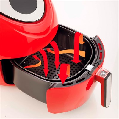 аэрофритюрница ariete 4618/01 airy fryer xxl, красный - фото 26393