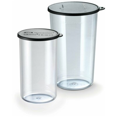 набор стаканов с крышками bamix 3002.001, 400мл+600мл, тритан, ударопрочный - фото 26641