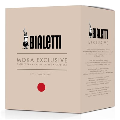 гейзерная кофеварка bialetti moka express exclusive red 9056, 6 чашек - фото 27268