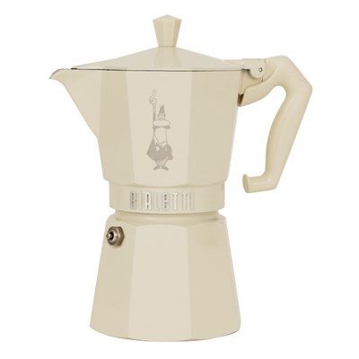 гейзерная кофеварка bialetti moka express exclusive cream 9060, 6 чашек - фото 27278