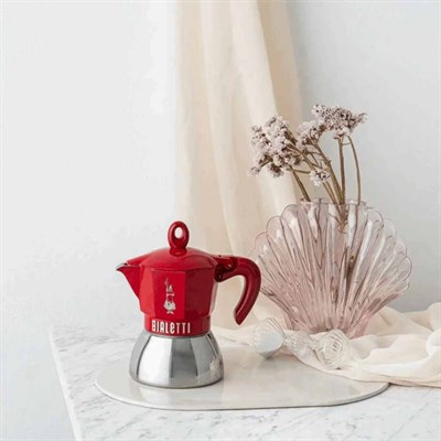 гейзерная кофеварка bialetti moka induction exclusive 9070, красная 4 чашки - фото 27286