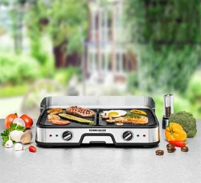 настольный гриль rommelsbacher bbq 2025, 2000 вт - фото 28001