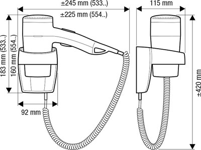 533.03/038a настенный фен valera premium 1200 super 55330100 - фото 28364