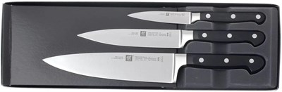 набор ножей zwilling &quot;s&quot;, сталь, пластик, 3 шт, длина лезвия 20см, черные - фото 28480