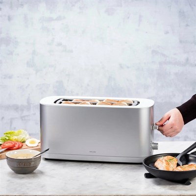 тостер zwilling enfinigy, серебристый, 2 ломтика, 7 уровней нагрева - фото 28509