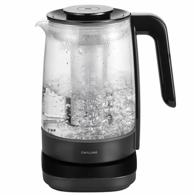 чайник электрический 1,7 л, стеклянный zwilling enfinigy, черный - фото 28544
