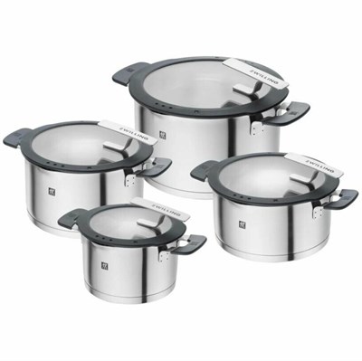 набор кастрюль zwilling simplify 4 предметов + 4 крышки, нержавеющая сталь 18/10 - фото 28552