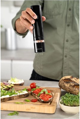 мельница для соли/перца, черная, электрическая zwilling enfinigy - фото 28574