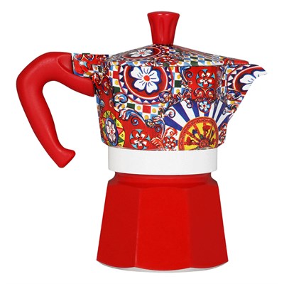 Гейзерная кофеварка Bialetti Moka Express 5327 Dolce&Gabbana Carretto Siciliano - фото 28961