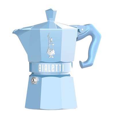Гейзерная кофеварка Bialetti Moka Express Exclusive Blue 9062, 6 чашек - фото 28968
