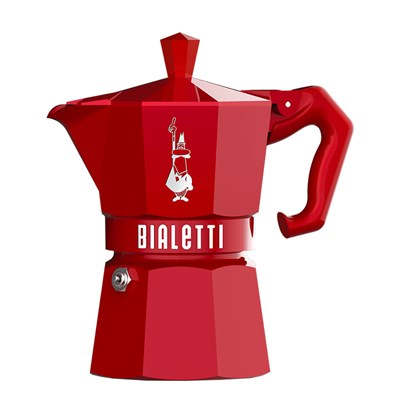 Гейзерная кофеварка Bialetti Moka Express Exclusive Red 9055, 3 чашки - фото 28974