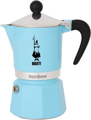 Гейзерная кофеварка Bialetti Rainbow (1 чашека) 5041 голубая - фото 28993