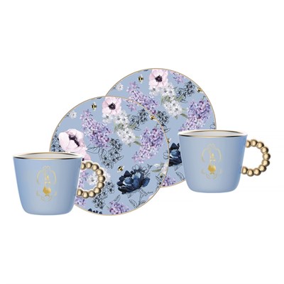 Набор из 2 чашек и блюдец для эспрессо Bialetti Bridgerton BRID001 - фото 29412