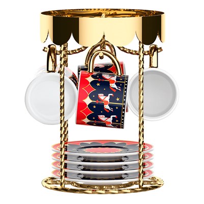 NMAGIC003 Bialetti Magico Ricordo Лимитированный набор кофейных пар на подставке - фото 32351