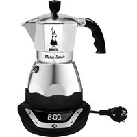 bialetti moka timer (3 порции, 120 мл) 6092 гейзерная кофеварка электрическая