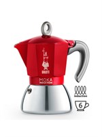 гейзерная кофеварка bialetti 6946 moka induction на 6 чашек красный