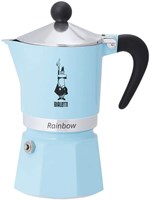 гейзерная кофеварка bialetti rainbow  5042 голубая