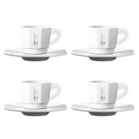 набор чашек bialetti moka espresso 4шт. белые