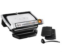 tefal optigrill+ gc716d12 умный электрогриль с насадкой для вафель