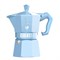 Гейзерная кофеварка Bialetti Moka Express Exclusive Blue 9061, 3 чашки - фото 31073