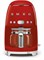 Капельная кофеварка Smeg DCF02RDEU, красный, стиль 50-х годов, 10 чашек, 1.4 л - фото 32696