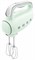 Миксер ручной электрический SMEG HMF01PGEU / мощность 250 Вт / 9 скоростей вращения / пастельный зеленый - фото 32818